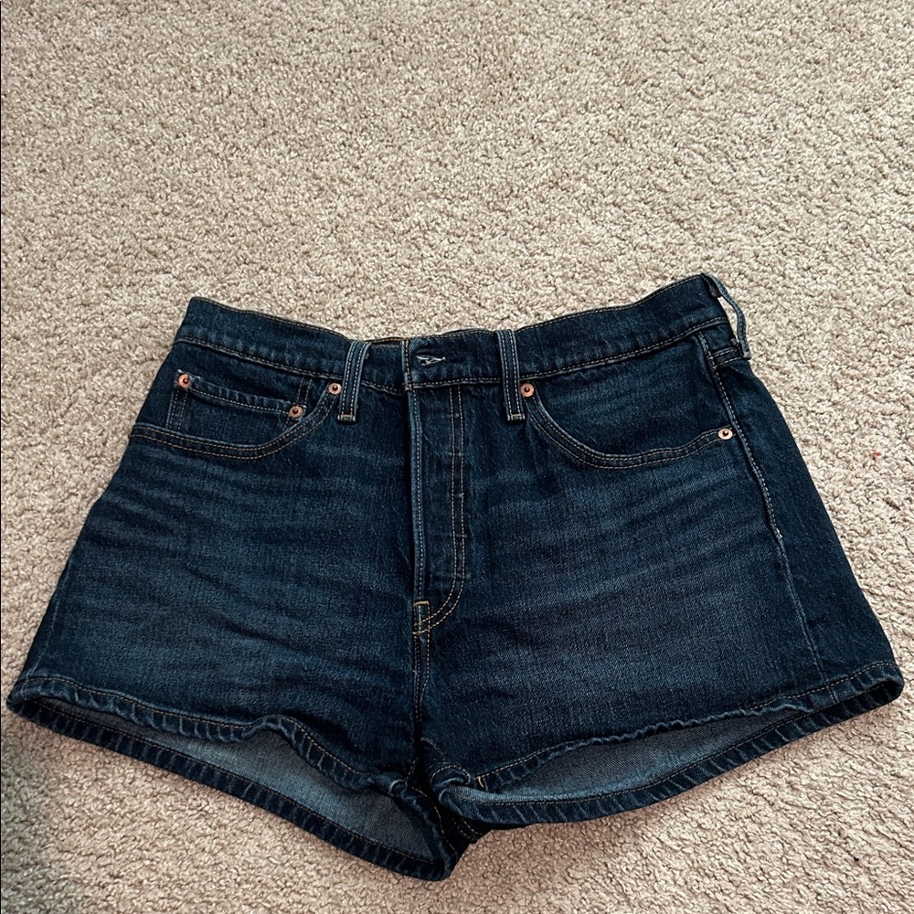 Levi Dark Blue Denim Women’s Shorts